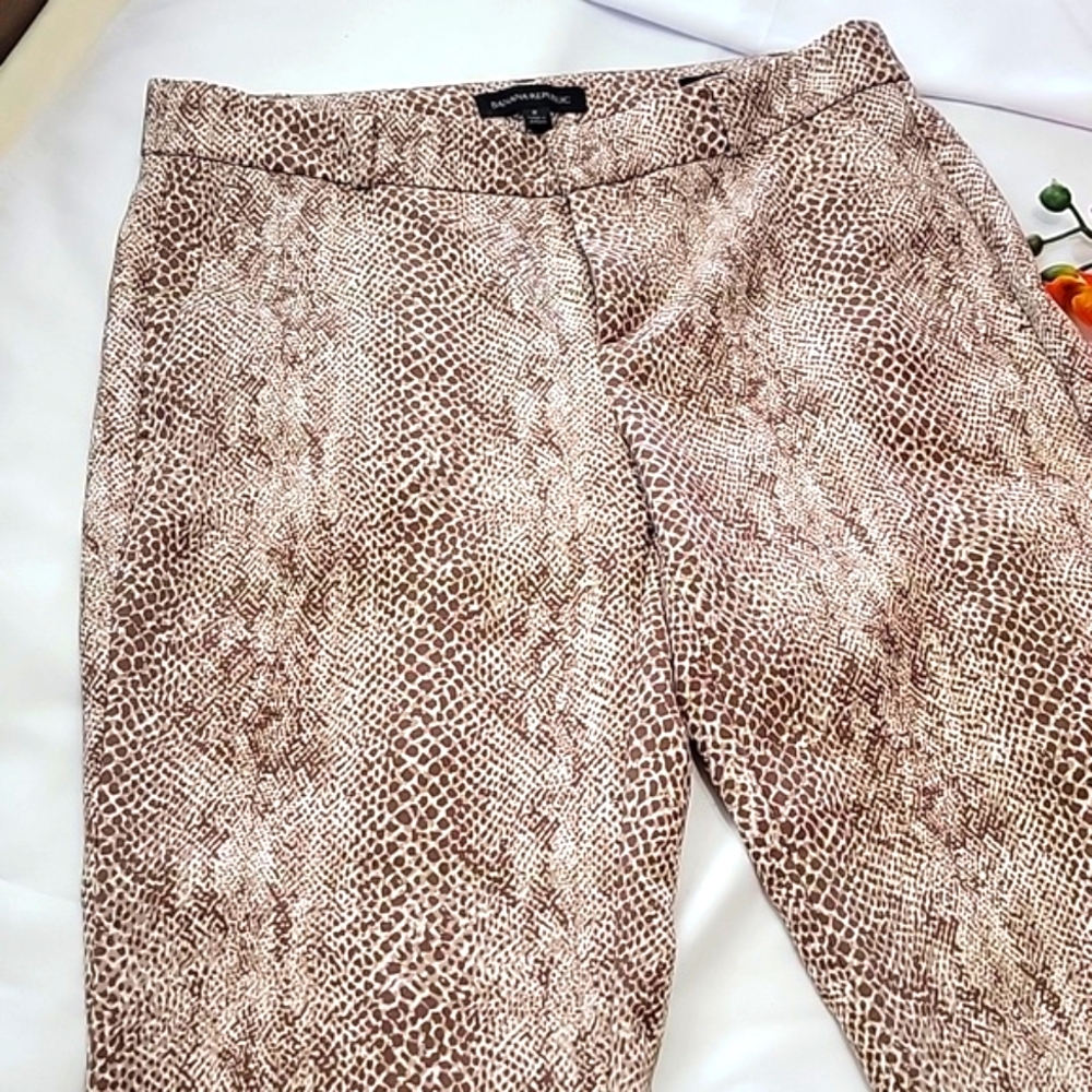 Banana Republic Leopard Print Trousers Womens Pants. Size 2 - Picture 3 of 14
